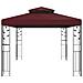 Gazebo 3,97 x 2,96 x 2,68 m Rosso Vino Poliestere e Acciaio - Foto miniatura 3