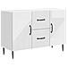 Credenza Bianco Lucido 89 x 34,5 x 60 cm Legno ingegnerizzato - Foto miniatura 1