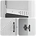 Credenza Bianco Lucido 89 x 34,5 x 60 cm Legno ingegnerizzato - Foto miniatura 7