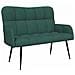 Sofa a Due Posti Verde Scuro 115 x 61 x 87 cm Tessuto - Foto miniatura 1
