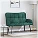 Sofa a Due Posti Verde Scuro 115 x 61 x 87 cm Tessuto - Foto miniatura 2