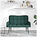 Sofa a Due Posti Verde Scuro 115 x 61 x 87 cm Tessuto - Foto miniatura 3