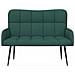 Sofa a Due Posti Verde Scuro 115 x 61 x 87 cm Tessuto - Foto miniatura 4