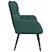Sofa a Due Posti Verde Scuro 115 x 61 x 87 cm Tessuto - Foto miniatura 5
