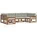 Set di divani da esterno 6 pcs Grigio Naturale e Chiaro - Foto miniatura 1