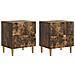 Armadio da Notte 2 pcs Rovere Fumo 43 x 34,5 x 48 cm - Foto miniatura 1