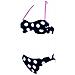 Costume Due Pezzi Donna Big Dots Bandeau Blu Bianco 46 - Foto miniatura 1