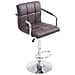 Sgabello Design Lucy V2 In Similpelle I Sedia Sgabello Con Schienale Girevole E Regolabile H 63-84 CM I Sedia Bar Con Braccioli Marrone - Foto miniatura 1