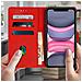 Custodia Apple Iphone 11 Portadocumenti Funzione Supporto Rosso - Foto miniatura 4