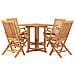 Set Da Pranzo Da Giardino 5 Pz Pieghevole In Massello Di Teak - Foto miniatura 2