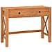 Scrivania con 2 Cassetti 100x40x75 cm in Legno di Teak - Foto miniatura 1