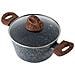Granite Casseruola Alta Induzione, 20cm, 2,5 Litri, Coperchio In Vetro, Antiaderente Grigio - Foto miniatura 4