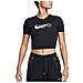 T-shirt Da Donna Crop Swoosh Nera Taglia L Cod Dn5798-010 - Foto miniatura 1