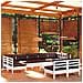 Set Divani Da Giardino 10 Pz Con Cuscini Bianchi Legno Di Pino - Foto miniatura 1
