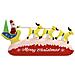 Decorazione Natalizia Babbo Natale E Renne Gonfiabili Led 145cm - Foto miniatura 3