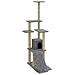 Albero Per Gatti Con Tiragraffi In Sisal Grigio Chiaro 155 Cm - Foto miniatura 2