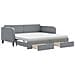 Divano Letto Estraibile Cassetti Grigio Chiaro 100x200 Tessuto - Foto miniatura 1