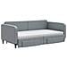 Divano Letto Estraibile Cassetti Grigio Chiaro 100x200 Tessuto - Foto miniatura 4