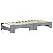Divano Letto Estraibile Cassetti Grigio Chiaro 100x200 Tessuto - Foto miniatura 6