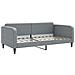 Divano Letto Estraibile Cassetti Grigio Chiaro 100x200 Tessuto - Foto miniatura 8