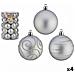 Set Di Palline Di Natale Argentato Pvc Ø 6 Cm (4 Unità) - Foto miniatura 1