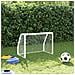 Porte Calcio Bambini 2pz Con Pallone Bianco 64x35x48 Cm Metallo - Foto miniatura 3