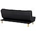 Divano Letto 3 Posti Alsten Tessuto Nero - Foto miniatura 4