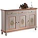 Madia Credenza Napoletana 3 Porte Bianco Decori L. 150 P. 43 H. 98 - Foto miniatura 1