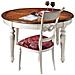 Tavolo Rotondo Allungabile Legno Shabby 140x140x78 - Foto miniatura 1