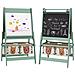 Lavagna Per Bambini Con Cavalletto 3 In 1 E 2 Contenitori, Età 3-8 Anni, 54x46.5x93cm, Verde - Foto miniatura 1