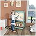 Lavagna Per Bambini Con Cavalletto 3 In 1 E 2 Contenitori, Età 3-8 Anni, 54x46.5x93cm, Verde - Foto miniatura 4