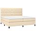 Letto A Molle Materasso E Led Bianco 200x200cm In Tessuto - Foto miniatura 2