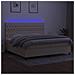 Letto A Molle Materasso E Led Bianco 200x200cm In Tessuto - Foto miniatura 3