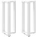 Gambe Tavolo Bar A Forma T 2pz Bianco 50x35x(100-101)cm Acciaio - Foto miniatura 1