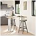 Gambe Tavolo Bar A Forma T 2pz Bianco 50x35x(100-101)cm Acciaio - Foto miniatura 2