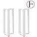 Gambe Tavolo Bar A Forma T 2pz Bianco 50x35x(100-101)cm Acciaio - Foto miniatura 3