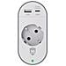 Presa Di Protezione Da Sovratensione Gschuko Tipo F 540j Con 2 Porte Usb-a /usb-c Pd, Bianco - Foto miniatura 1