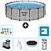 Piscina Fuori Terra - In Giro - 488x122 Cm - Grigio - Include Accessori Coordinati Cb30 - Foto miniatura 1