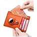 Elegante Portafoglio Per Carte Airtag Con Blocco Rfid Orange - Foto miniatura 3