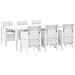 Set da pranzo da giardino 7 pezzi Bianco Polyrattan - Foto miniatura 1
