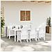 Set da pranzo da giardino 7 pezzi Bianco Polyrattan - Foto miniatura 3