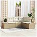 Set di divani da giardino 4 pezzi con cuscini Beige Polyrattan - Foto miniatura 2