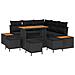 Set Divano Giardino 9 Pezzi con Cuscini Nero Rattan Poliacacia, Set da Pranzo Giardino 4 Pezzi con Cuscini Nero Rattan Poliacacia - Foto miniatura 1