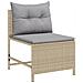 Set Divano Esterno Beige e Grigio Chiaro Rattan, Tessuto Standard - Foto miniatura 5