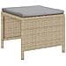 Set Divano Esterno Beige e Grigio Chiaro Rattan, Tessuto Standard - Foto miniatura 6
