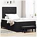 Letto con Rete con Materasso e Panchina Nera 120x200 cm Velluto - Foto miniatura 2