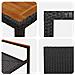 Set da Pranzo per Giardino 7 pcs Nero e Legno 150 x 90 x 75 cm - Foto miniatura 9