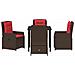 Set da Pranzo per Giardino 5 pcs Marrone Poly Rattan - Foto miniatura 7