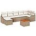 Set Divano da Giardino 8 pcs Beige e bianco - Foto miniatura 1