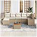 Set Divano da Giardino 8 pcs Beige e bianco - Foto miniatura 3